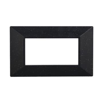 ETTROIT AN90424 Plaque Pyramide 4P Série MOON Couleur Noir Brillant Compatible avec Bticino Axolute
