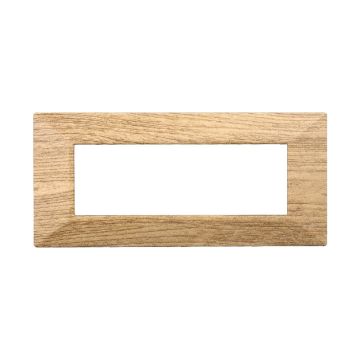 ETTROIT AN90605 6P Plaque Pyramide Couleur Bois Foncé Série Lune Compatible avec Bticino Axolute