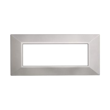 ETTROIT AN90606 Plaque Pyramide Série Lune 6P Couleur Argent Compatible avec Bticino Axolute