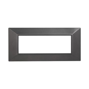 ETTROIT AN90607 Plaque Pyramide Série Lune 6P Couleur Acier Foncé Compatible avec Bticino Axolute