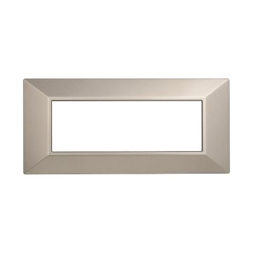 ETTROIT AN90608 6P Plaque Pyramide Couleur Titane Compatible avec Bticino Axolute