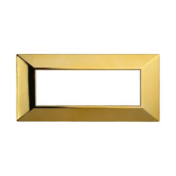 ETTROIT AN90612 6P Plaque Pyramide Couleur Or Poli Compatible avec Bticino Axolute