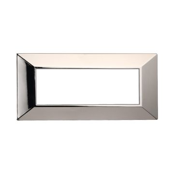 ETTROIT AN90613 6P Plaque Pyramide Série Lune Couleur Chrome Poli Compatible avec Bticino Axolute