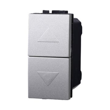 ETTROIT LG1204 interrupteur double verrouillage haut et bas 10A couleur gris compatible avec Bticino Living International