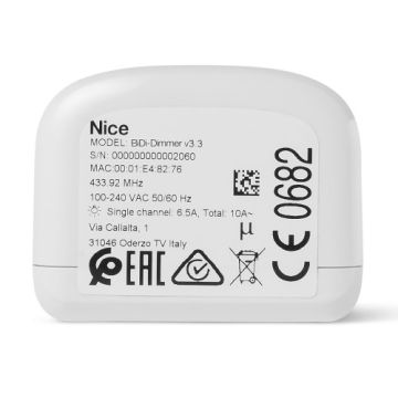NICE BIDI-DIMMER interface mono et bidirectionnelle pour la gestion de l&#39;éclairage et des gradateurs de la maison YUBII