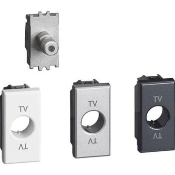 Bticino Axolute - Prise SAT coaxiale avec connecteur type F 1M H4202F