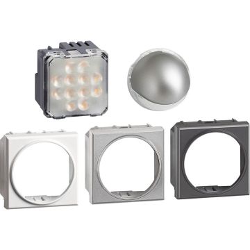 Bticino Axolute - Spot orientable 360° H4360 coloris blanc, Tech, anthracite - 2 modules