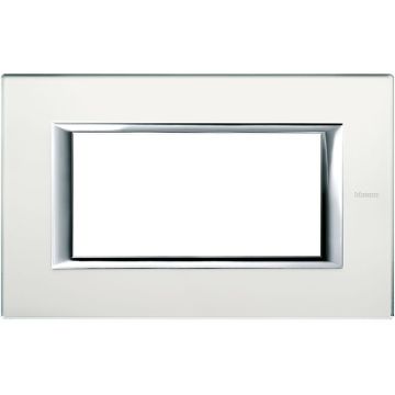 Bticino axolute - Plaque en verre 4P 4 places, couleur miroir gravé HA4804VSA Bticino axolute - Plaque en verre 4P 4 places, couleur miroir gravé HA4804VSA