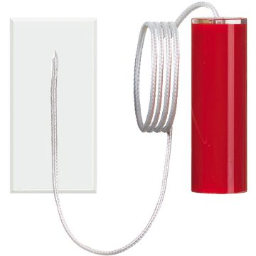 BTICINO AXOLUTE Bouton tirette 1NO 10 V 230Vac pour alarme salle de bain, couleur blanc