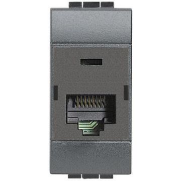 BTICINO btnet - module connecteur UTP international RJ45 CAT5E vivant anthracite L4262C5E