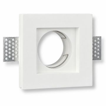 KOSOOM C1030F Support de spot encastré carré mince à peindre pour plâtre GU10 MR16