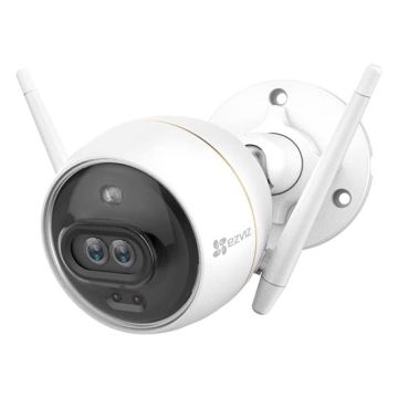 EZVIZ C3X Caméra Bullet Wi-Fi avec vision nocturne couleur, double objectif, alarme active et détection intelligente par IA