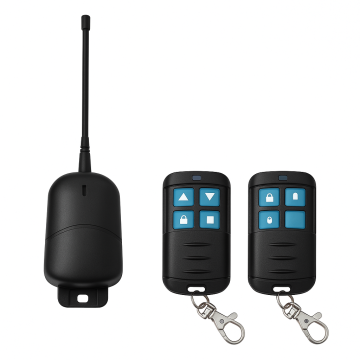 ETTROGATE Kit radio extérieur universel 2 canaux pour automatismes portail / éclairage / irrigation avec 2 télécommandes 433mhz IP55