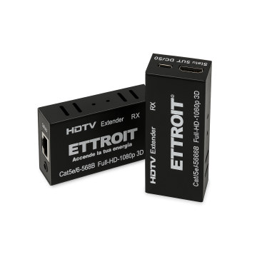 Extension HDMI ETTROIT 60MT utp Full HD 1080P 3D Kit TX-RX sur câble LAN RJ45 Loop-Out