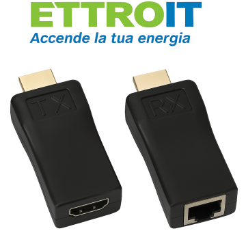 ETTROIT Rallonge HDMI vers RJ45 30 m, pour câble Cat 5e/6, 1080p, transmission d&#39;extension/adaptateur passif jusqu&#39;à 30 m