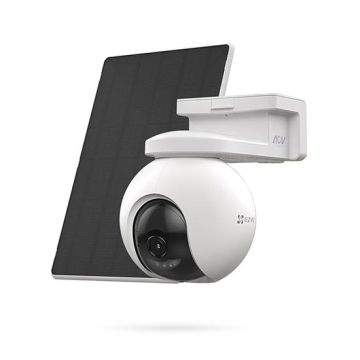 Kit EZVIZ CS-HB8/SP Caméra de sécurité motorisée PTZ 4K avec panneau solaire 5 W Wi-Fi Longue durée de vie de la batterie Détection intelligente par IA et vision nocturne couleur
