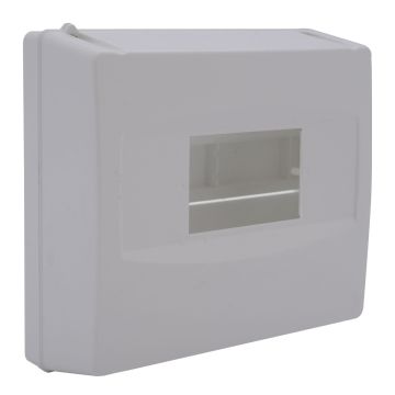 Tableau électrique mural ETTROIT 8 modules IP40 blanc RAL 91682 sans porte - DB101035