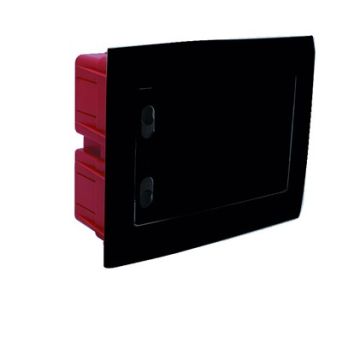 Tableau électrique encastré ETTROIT 8 modules IP40 avec porte pleine noire - DB112908B