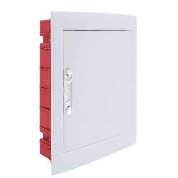 Tableau électrique encastré ETTROIT 24 modules IP40 avec porte pleine grise RAL 7030 - DB112924