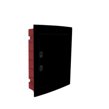 Tableau électrique encastré ETTROIT 24 modules IP40 avec porte pleine noire - DB112924B Tableau électrique encastré ETTROIT 24 modules IP40 avec porte pleine noire - DB112924B