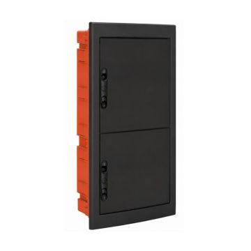 Tableau électrique encastré ETTROIT 72 modules IP40 avec porte pleine noire - DB112972B Tableau électrique encastré ETTROIT 72 modules IP40 avec porte pleine noire - DB112972B