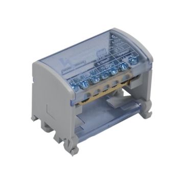 Distributeur modulaire bipolaire ETTROIT (2 x 7 sorties) 80 A pour tableau électrique - DB1200207 Distributeur modulaire bipolaire ETTROIT (2 x 7 sorties) 80 A pour tableau électrique - DB1200207