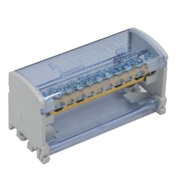 Distributeur modulaire bipolaire ETTROIT (2 x 11 prises) 125 A pour tableau électrique - DB1200211