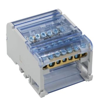 Distributeur modulaire ETTROIT 4 pôles (4 x 7 sorties) 28 trous 125 A pour tableau électrique - DB1200407