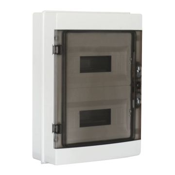 Tableau électrique mural étanche ETTROIT 24 modules IP65, gris RAL 7035, avec porte transparente fumée - DB120924 Tableau électrique mural étanche ETTROIT 24 modules IP65, gris RAL 7035, avec porte transparente fumée - DB120924