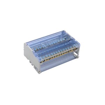 Distributeur modulaire ETTROIT 4 pôles (48 trous) 12 x 4 sorties 160 A pour tableau électrique - DB1300415