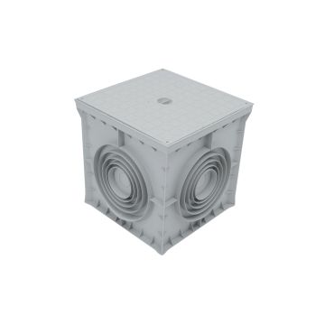 ETTROIT Coffre électrique inspectable avec couvercle 400 x 400 x 400 mm - DB1404040