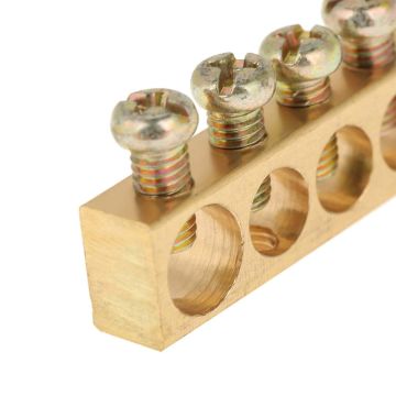 Barre de terre équipotentielle en laiton ETTROIT 61 trous, 1,5 mm, pour tableau électrique - DB14981