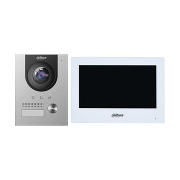 Dahua DHI-KTD02(S) Kit de Vidéophone IP WiFi Complet pour Villa Montage Mural 7” Tactile 2MP Fisheye 1080p application mobile & cloud IP65