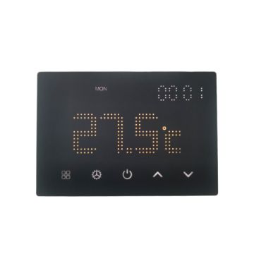 Boîtier de thermostat à écran tactile encastré ETTROIT 503 - 230 V Noir – Réf. ET4302