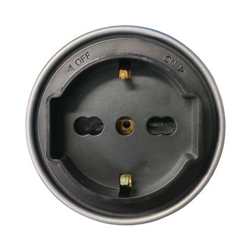 ETTROIT Schuko / Prise Plug &amp; Play bidirectionnelle pour système de rails 16A 250V Noir ETB2102