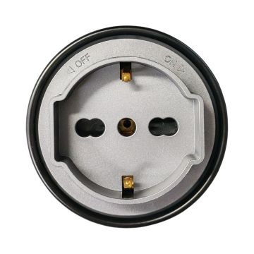 Prise ETTROIT Schuko Plug&amp;Play pour système de rails 16A 240V Gris ETG2102
