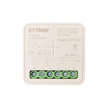 Compteur d&#39;énergie ETTROIT Micromodule / Interrupteur WiFi intelligent 1 canal 10 A encastrable Tuya ETWF4008