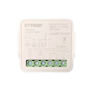 Module de commutation intelligent Zigbee 1 canal ETTROIT avec compteur d&#39;énergie 16 A, montage encastré ETZB4008
