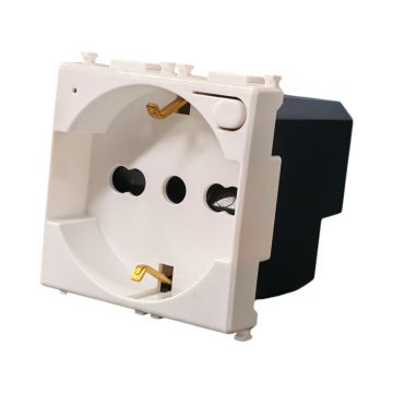 Prise Schuko connectée ETTROIT 16A WiFi avec suivi de la consommation, compatible avec Vimar Plana Blanc - TUYA Smart - EVWF2102