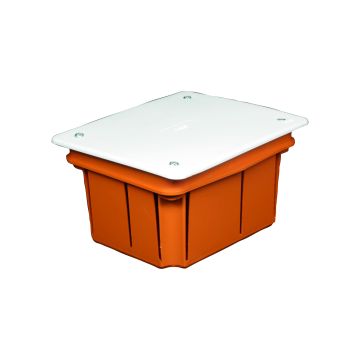 Boîte de jonction encastrée 119x96x70 avec couvercle et vis de fixation IP40 FAEG FG10210