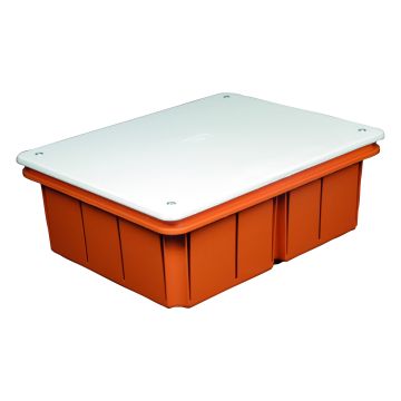 Boîte de jonction encastrée 198x153x70mm avec couvercle et vis de fixation IP40 FAEG - FG10214