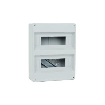 Tableau électrique mural 12/24 modules sans porte, gris RAL 7035, 280 x 345 x 105 mm, IP40, FAEG - FG14124