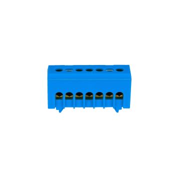 FAEG Connecteur isolé pour tableaux électriques pour terre et neutre - 7 trous - Montage Din - 7x16 mm² - FG14263 FAEG Connecteur isolé pour tableaux électriques pour terre et neutre - 7 trous - Montage Din - 7x16 mm² - FG14263