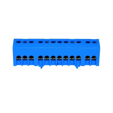 FAEG Connecteur isolé pour tableaux électriques pour terre et neutre - 12 trous - Montage Din - 12x16 mm² - FG14264 FAEG Connecteur isolé pour tableaux électriques pour terre et neutre - 12 trous - Montage Din - 12x16 mm² - FG14264
