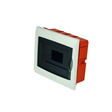 Tableau encastrable 8 modules avec cadre blanc et porte fumée 250x215x75mm IP40 FAEG - FG14308 Tableau encastrable 8 modules avec cadre blanc et porte fumée 250x215x75mm IP40 FAEG - FG14308