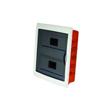 Tableau d'encastrement 24 modules avec cadre blanc et porte fumée 315x365x80mm IP40 FAEG - FG14324 Tableau d'encastrement 24 modules avec cadre blanc et porte fumée 315x365x80mm IP40 FAEG - FG14324