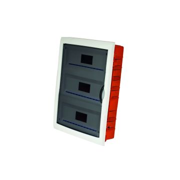 Tableau encastrable 54 modules avec cadre blanc et porte fumée 455 x 590 x 100 mm IP40 FAEG - FG14354 Tableau encastrable 54 modules avec cadre blanc et porte fumée 455 x 590 x 100 mm IP40 FAEG - FG14354