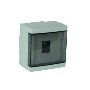 Tableau mural 4 modules gris RAL 7035 avec porte transparente fumée 140 x 180 x 100 IP40 FAEG - FG14404 Tableau mural 4 modules gris RAL 7035 avec porte transparente fumée 140 x 180 x 100 IP40 FAEG - FG14404