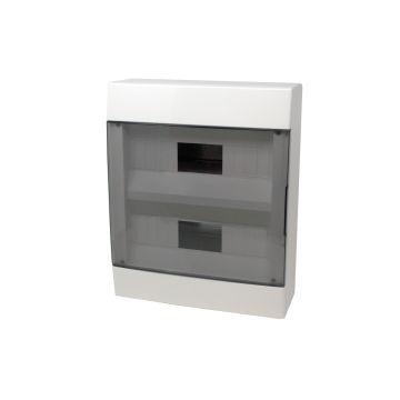 Tableau mural 24 modules blanc avec porte fumée 280x345x105mm IP40 FAEG - FG14424B Tableau mural 24 modules blanc avec porte fumée 280x345x105mm IP40 FAEG - FG14424B