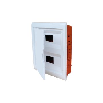 Tableau encastrable 24 modules avec cadre et porte blancs 315x365x80mm IP40 FAEG - FG14624